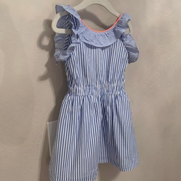 Crewcuts Blue Striped Kids Dress - Picture 1 of 4